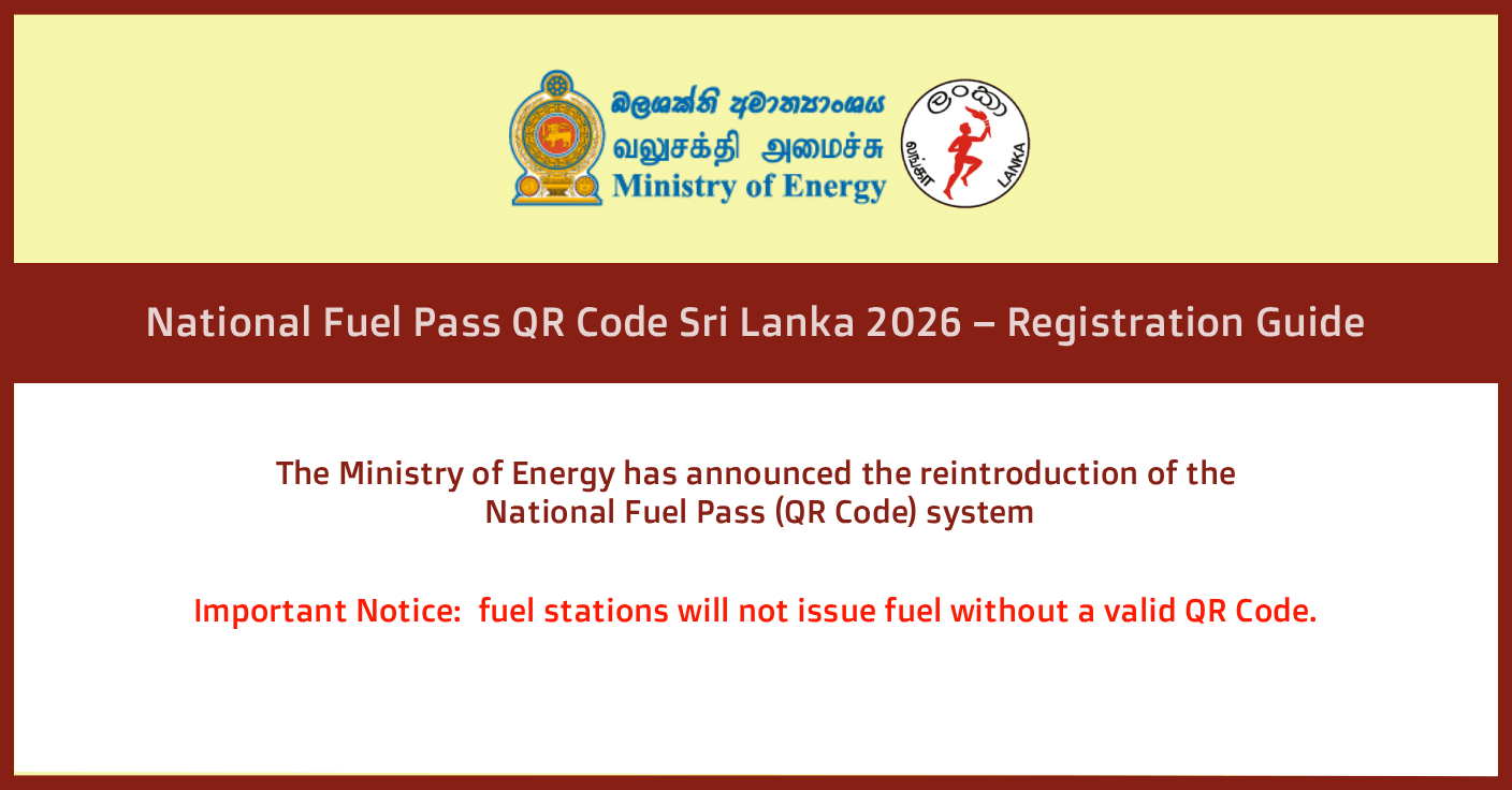 Online Registration for National Fuel Pass (QR Code) 2026
